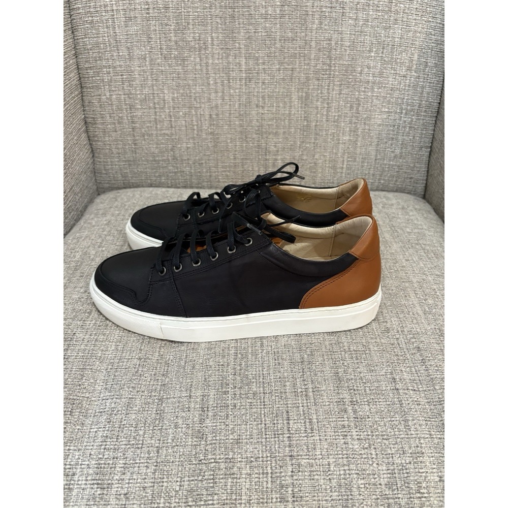 Men's Alphakilo Leather Low Top Sneakers Black Sz 9.5 New Without Box